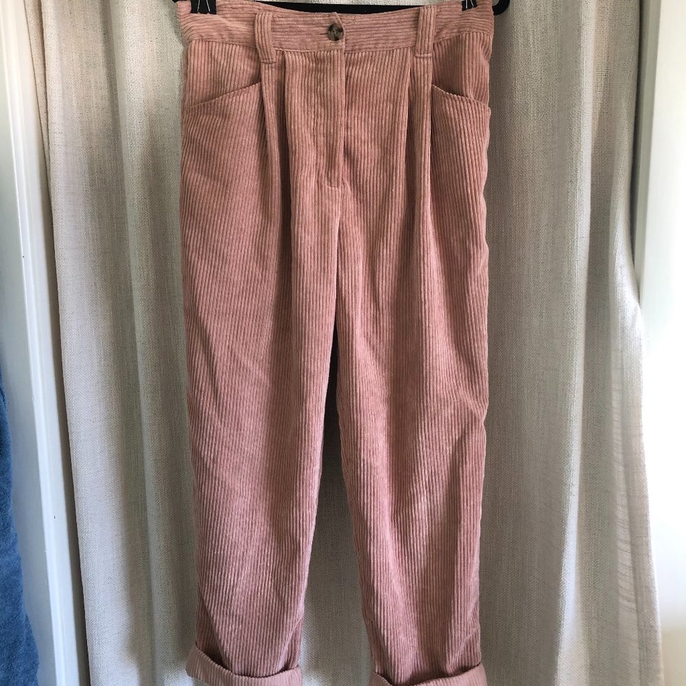 Topshop Pink Corduroy Pants